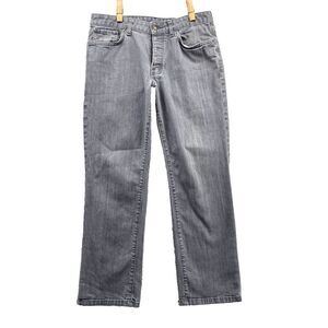 Patagonia Jeans 31x28* Gray ButtonFly Organic Cotton Straight Leg Denim Pant Men